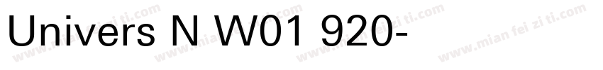 Univers N W01 920字体转换